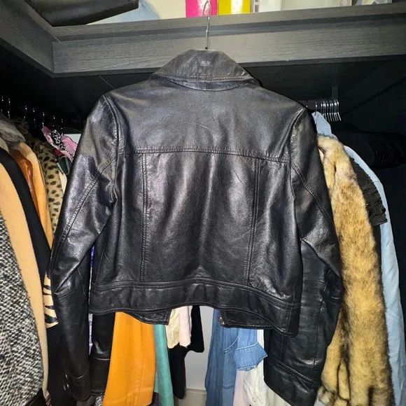 leather biker jacket - Picture 4 of 4